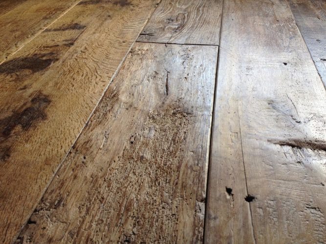 Reclaimed oak floor - restored