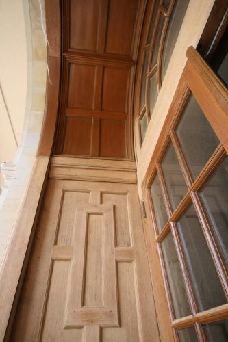 Oak door restoration - left side