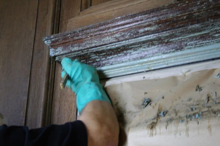 Wood panelling restoration - stripping varnish