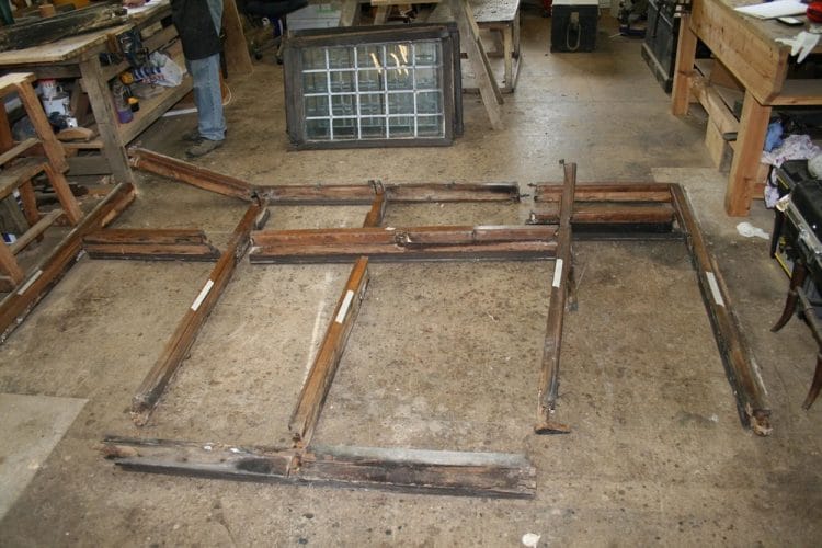 Wood window restoration - separated frames