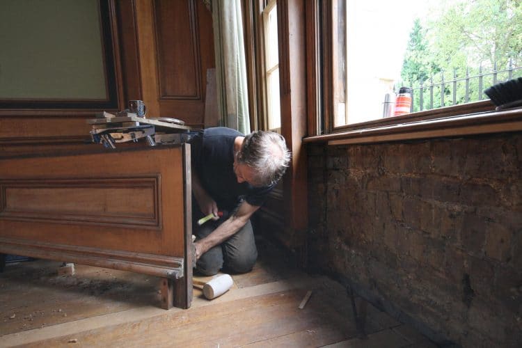 Oak floor refitting - side panel