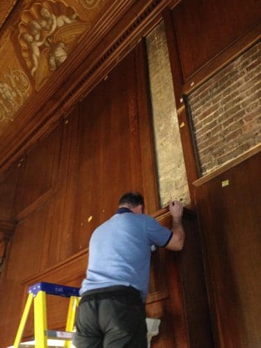 Kensington palace wood panel restoration - reinserting the panels