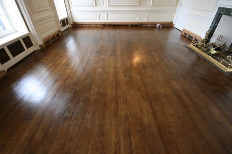 Oak flooring restoration and conservation - country manor house