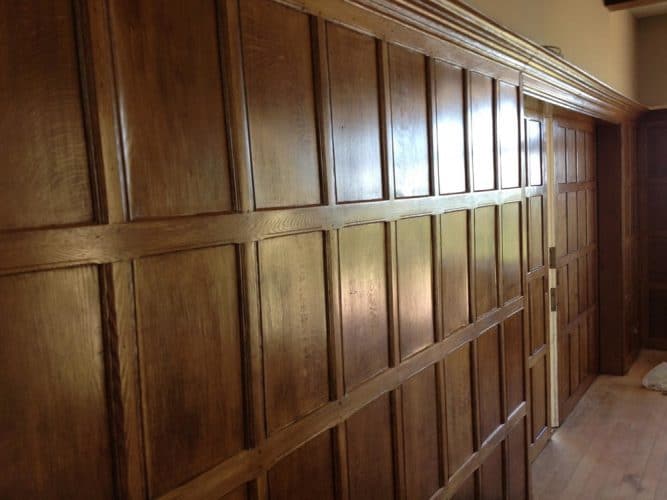 Wood panelling restoration country manor