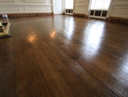 Oak flooring restoration - completed project