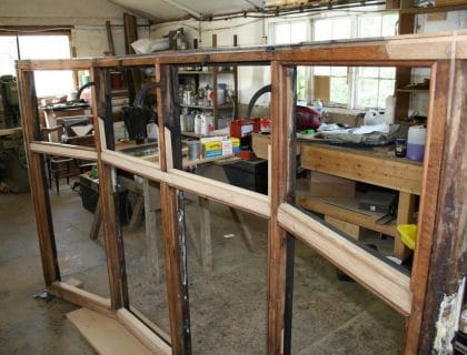 Wood window restoration - Baillie Scott House