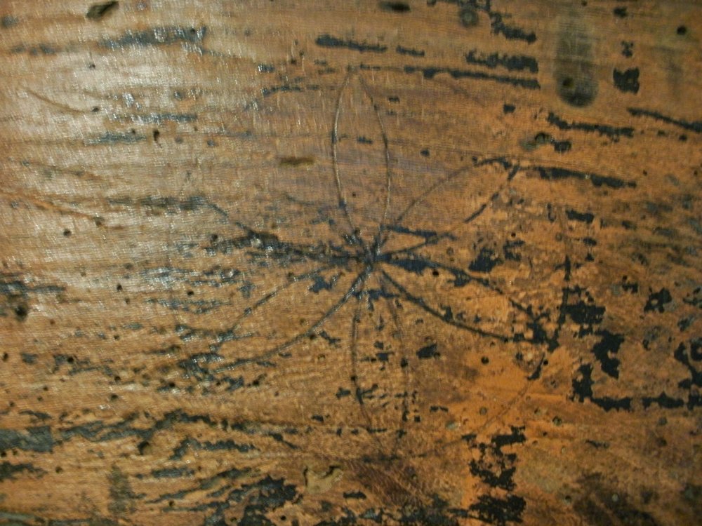 Daisy Wheel found above a fireplace on the first floor of the Guildhall